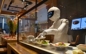 机器人掌勺传菜 引领餐饮新风尚